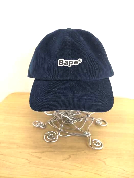 BAPE(ベイプ) ロゴコーデュロイ6パネルキャップ メンズ 帽子