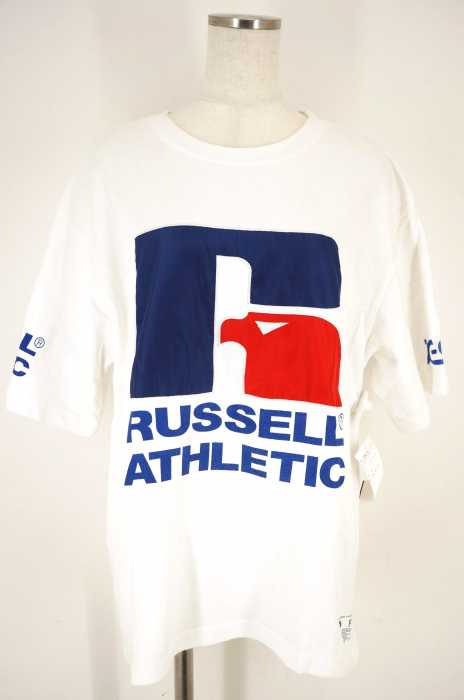 X-girl × RUSSELL ATHLETIC （エックスガール × ラッセルアスレチック） BIG LOGO TEE レディース トップス