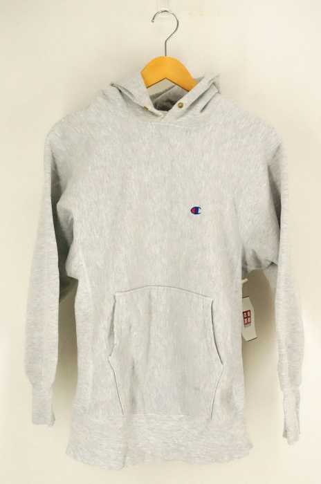 Champion (チャンピオン) 90S 刺繍タグ REVERSE WEAVE 胸ロゴ霜降りプルオーバーパーカー メンズ トップス