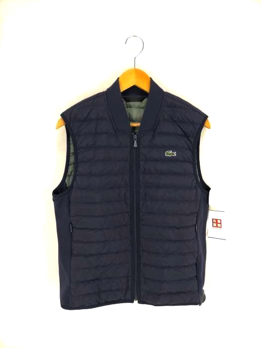 LACOSTE（ラコステ） リブニットカラーダウンベスト メンズ アウター