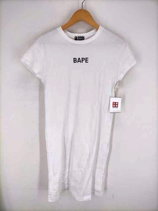 A BATHING APE（アベイシングエイプ） ロゴプリントクルーネックワンピース レディース ワンピース