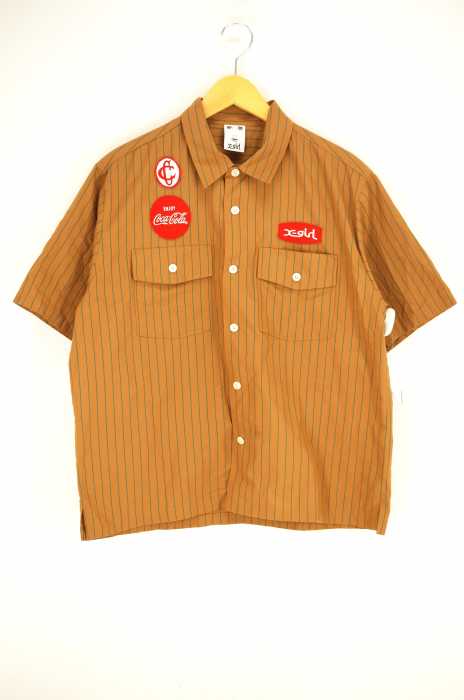 X-girl （エックスガール） COCA-COLA S/S WORK SHIRT レディース トップス