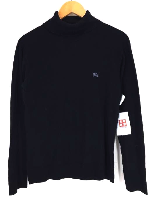 BURBERRY BLACK LABEL（バーバリーブラックレーベル） タートルネック ワンポイント カシミヤ混 メンズ トップス
