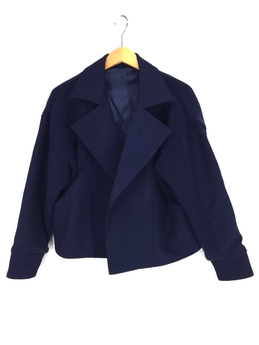USED古着(ユーズドフルギ) リブニット切替 ジャケット レディース アウター