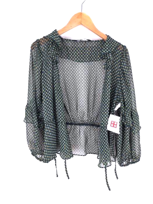 ZARA（ザラ） METALLIC THREAD PRINTED BLOUSE レディース トップス