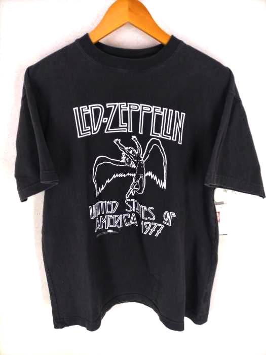 USED古着（ユーズドフルギ） ©2004 LED ZEPPELIN  UNITED STATES OF AMERICA 1977  クルーネックTシャツ メンズ トップス