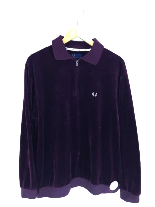 FRED PERRY（フレッドペリー） ハーフジップ ベロアプルオーバー メンズ トップス