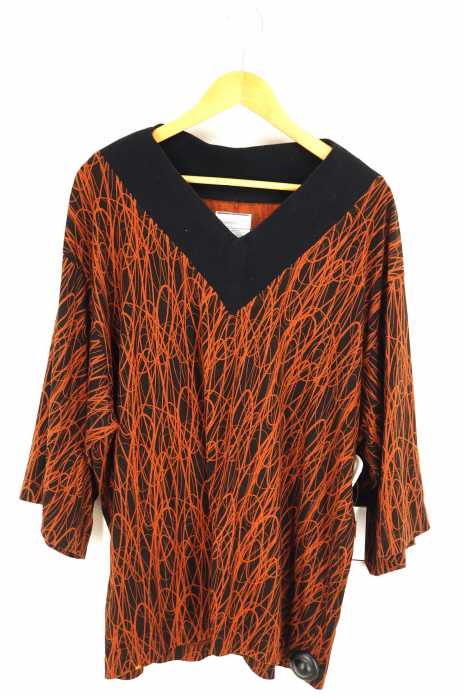 SHAREEF（シャリーフ） RAWING PT - V-NECK BIG-T メンズ トップス
