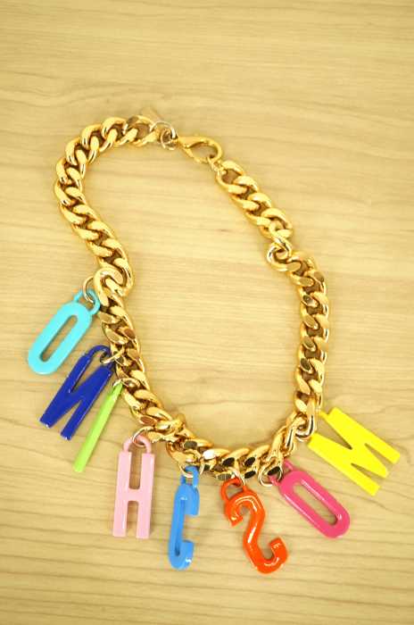 MOSCHINO （モスキーノ） ロゴプレート チェーンネックレス レディース アクセサリー