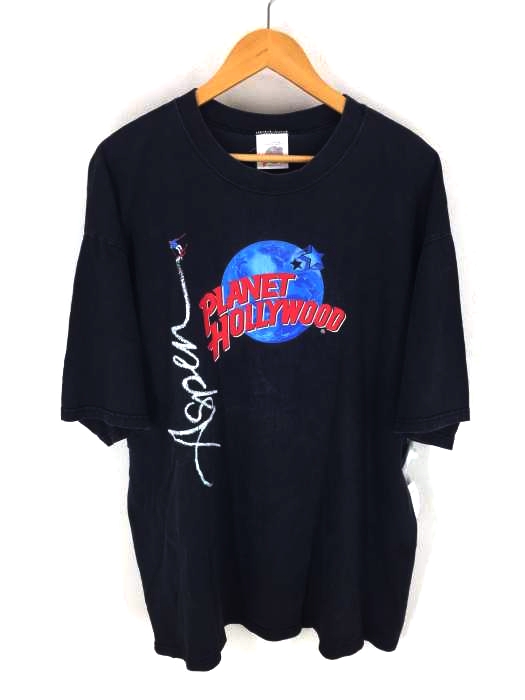 PLANET HOLLYWOOD（プラネットハリウッド） USA製 ロゴプリントTシャツ メンズ トップス