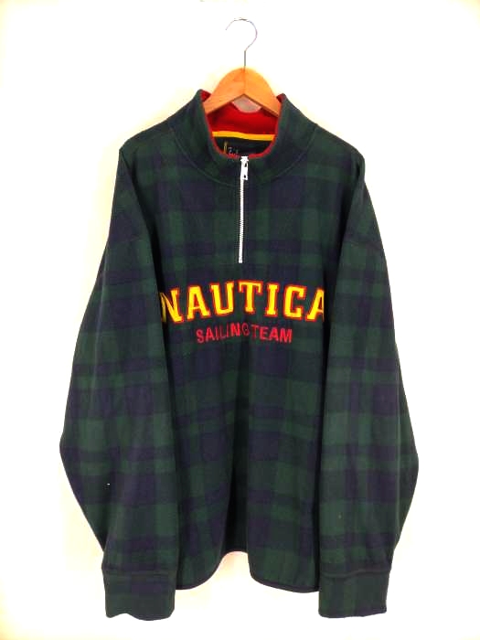 NAUTICA（ノーティカ） ブラックウォッチハーフジップフリースプルオーバー メンズ トップス
