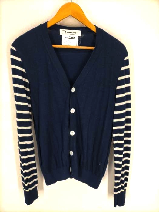 ANREALAGE(アンリアレイジ) 13AW ボーダー切替カーディガン メンズ トップス