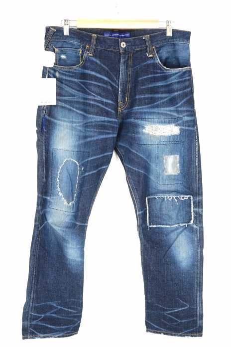DENIM BY VANQUISH & FRAGMENT(デニムバイヴァンキッシュフラグメント) ONE YEAR WASH ロークロッチクロップドデニム メンズ パンツ