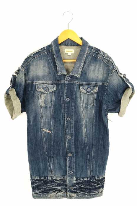 DIESEL （ディーゼル） USED加工 半袖シャツジャケット レディース アウター