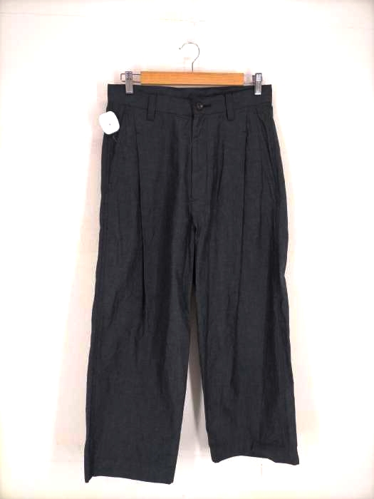 URU(ウル) COTTON SILK LINE /INVERTED PLEATS PANTS メンズ パンツ