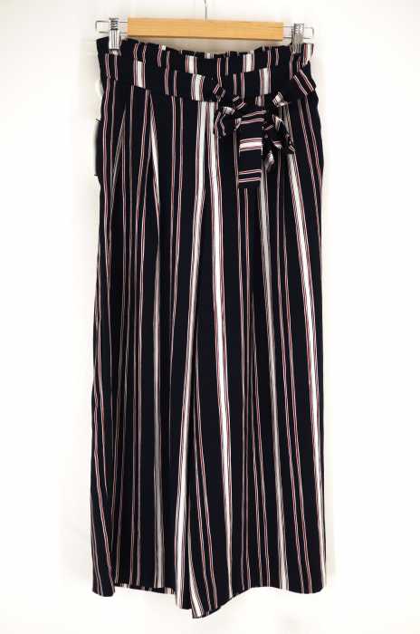 ZARA TRF （ザラティーアールエフ） ストライプワイドイージーパンツ レディース パンツ