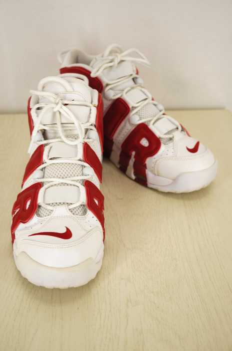 NIKE (ナイキ) AIR MORE UPTEMPO WHITE RED メンズ シューズ