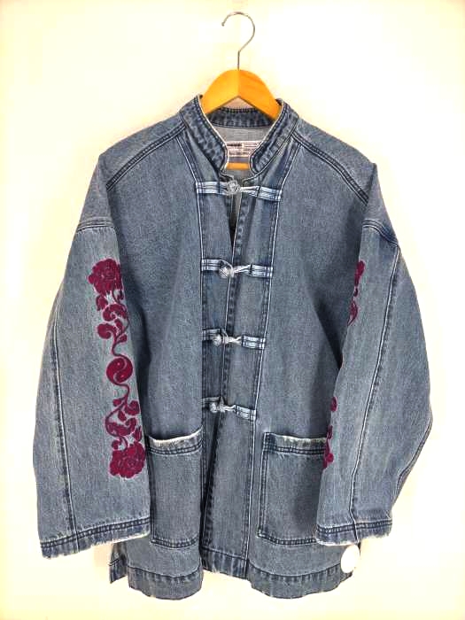 LEGENDA（レジェンダ） チャイナボタン 袖刺繍 デニムジャケット