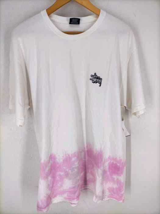 Stussy(ステューシー) グラデーションロゴ刺繍クルーネックTシャツ メンズ トップス