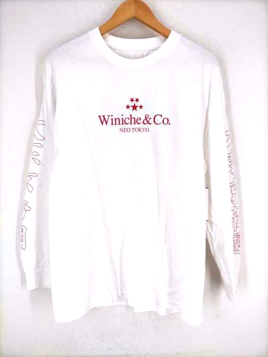 Winiche & Co.(ウィニッチェアンドコー) NEO TOKYO プリントクルーネック長袖Tシャツ メンズ トップス