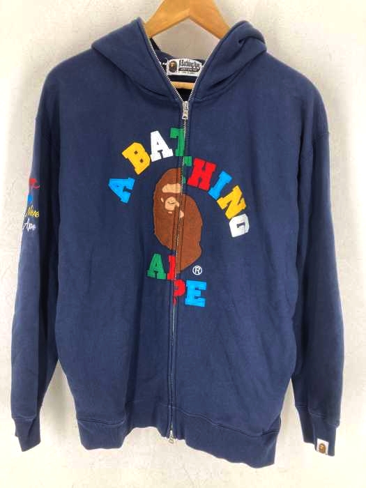 A BATHING APE（アベイシングエイプ） アシンメトリー  サークルロゴ パーカー メンズ トップス