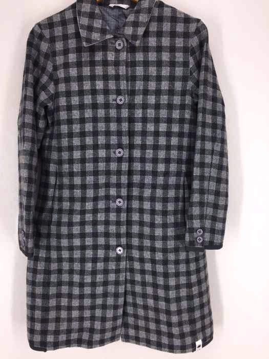 KOE（コエ） CHECKED OVERCOAT  チェック柄ステンカラーコート レディース アウター