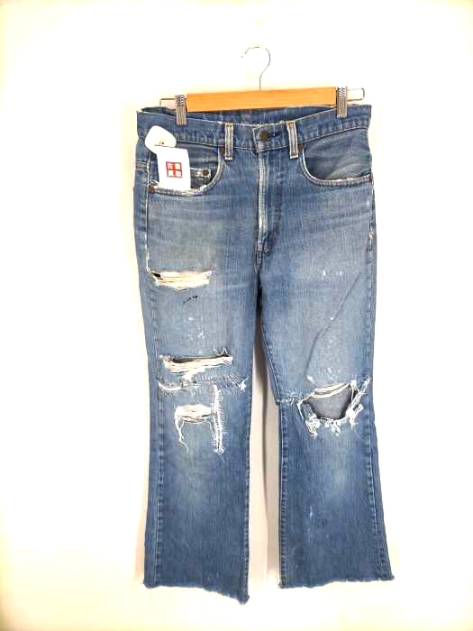 Levis(リーバイス) ボタン裏532 クラッシュ加工 デニムパンツ 黒カン sf207 メンズ パンツ