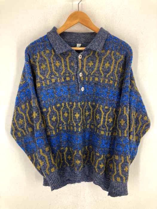 USED古着（ユーズドフルギ） イタリア製 misto lana 50％ACRYLIQUE 50％WOOL 長袖 ポロニット メンズ トップス