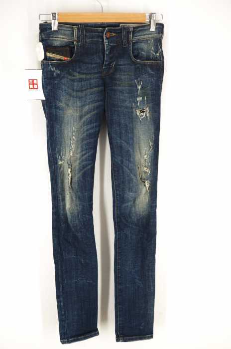 DIESEL (ディーゼル) Grupee ダメージ加工スキニーデニムパンツ レディース パンツ