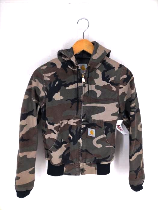 Carhartt（カーハート） ダック地 カモ柄ジップアップジャケット レディース トップス