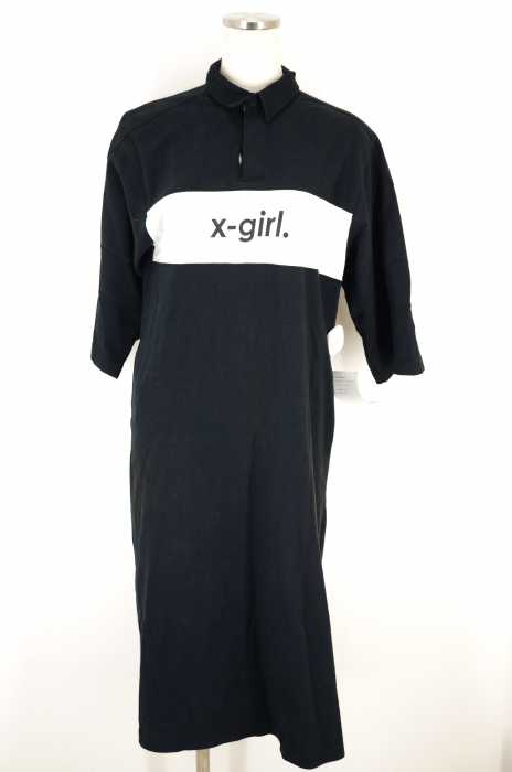 X-girl （エックスガール） RUGGER SLIT DRESS レディース ワンピース
