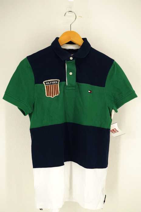 TOMMY HILFIGER （トミーヒルフィガー） バイカラーワッペン刺繍ポロシャツ メンズ トップス