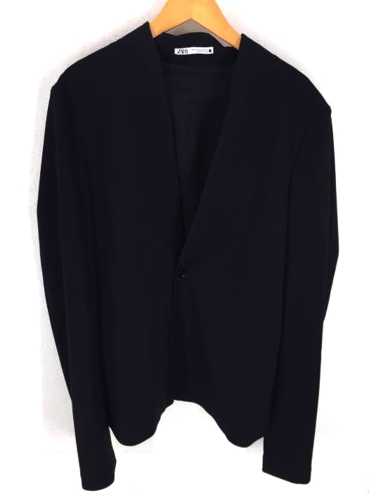 ZARA(ザラ) lap elless blazer 1bスタンドカラーテーラードジャケット メンズ アウター