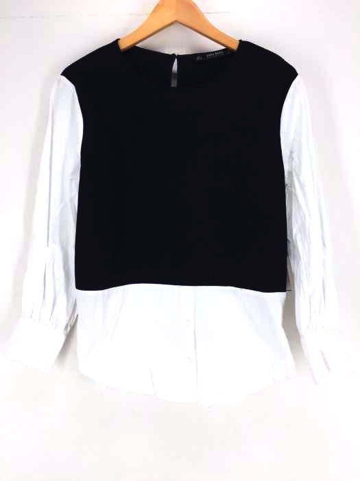 ZARA BASIC（ザラベーシック） 切替ブラウス レディース トップス
