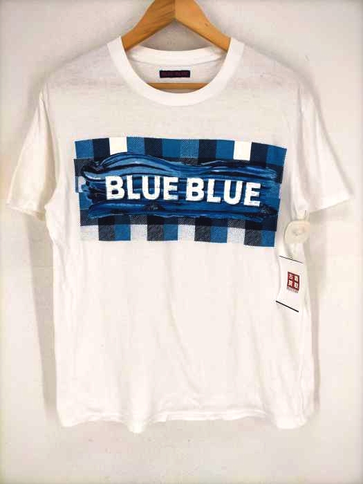 BLUE BLUE（ブルーブルー） ロゴプリントクルーネックTシャツ メンズ トップス