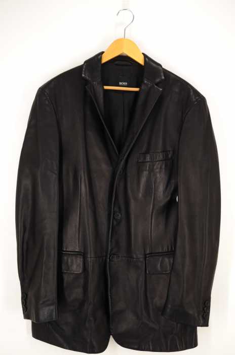 HUGO BOSS（ヒューゴボス） レザー3Bジャケット メンズ アウター