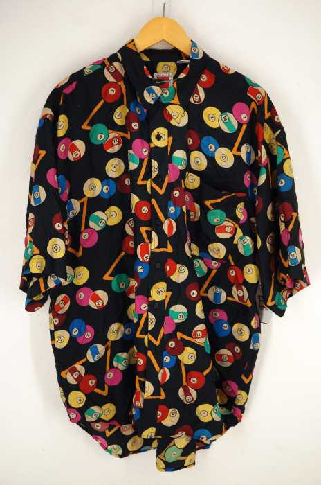 USED古着  （ユーズドフルギ） ビリヤード柄シルクシャツ メンズ トップス