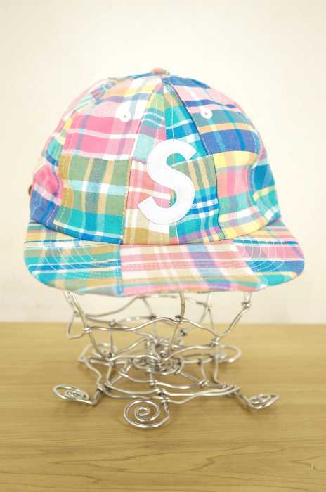 Supreme （シュプリーム） パッチワークマドラスチェックSロゴ6パネルキャップ メンズ 帽子