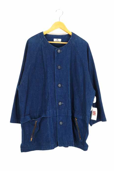 LENI（フルギ） MADE IN JAPAN 日本製 デニムノーカラーコート メンズ アウター