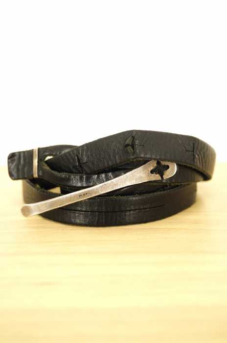 m.a＋（エムエープラス） Leather Buckle Slim Belt メンズ ファッション雑貨