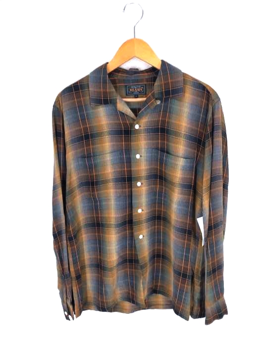 BEAMS＋（ビームスプラス） 起毛オンブレオープンカラーシャツ メンズ トップス