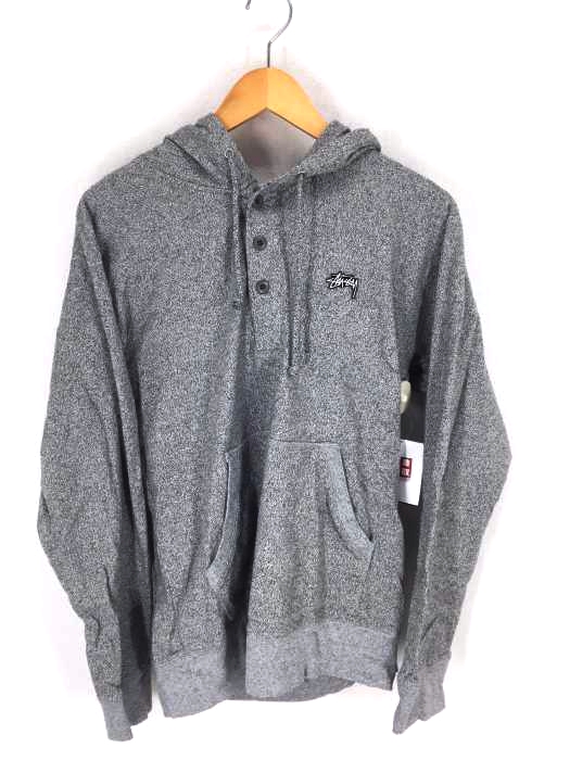 Stussy（ステューシー） 刺繍ハーフボタンパーカー メンズ トップス