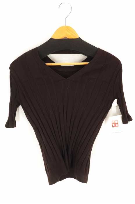 CINOH(チノ) Back Open Knit バックオープンリブニット レディース トップス