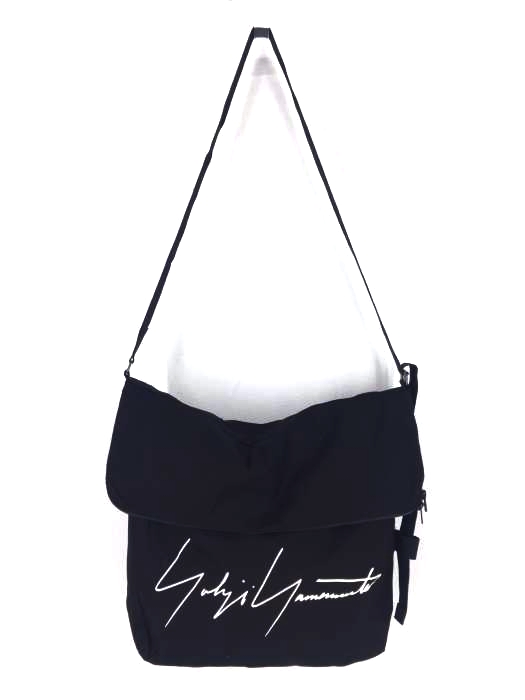Yohji Yamamoto（ヨウジヤマモト） シグネチャーロゴキャンバスショルダーバッグ メンズ バッグ