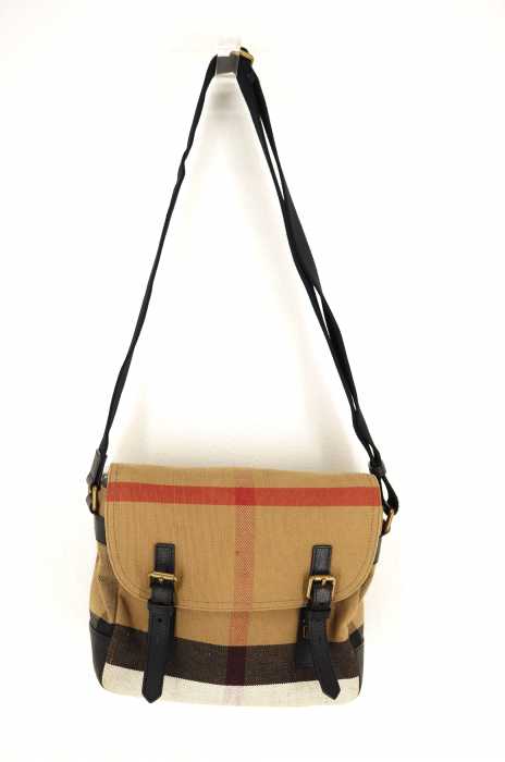 BURBERRY(バーバリー) ノバチェックレザー切替キャンバスショルダーバッグ メンズ バッグ