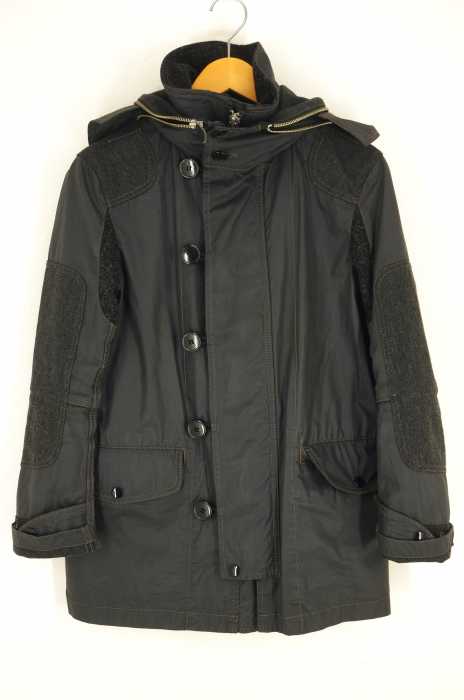 JUNYA WATANABE COMME des GARCONS MAN（ジュンヤワタナベコムデギャルソンマン） AD2010 異素材切替 フード収納型コーティングコットンマウンテンパーカー メンズ アウター