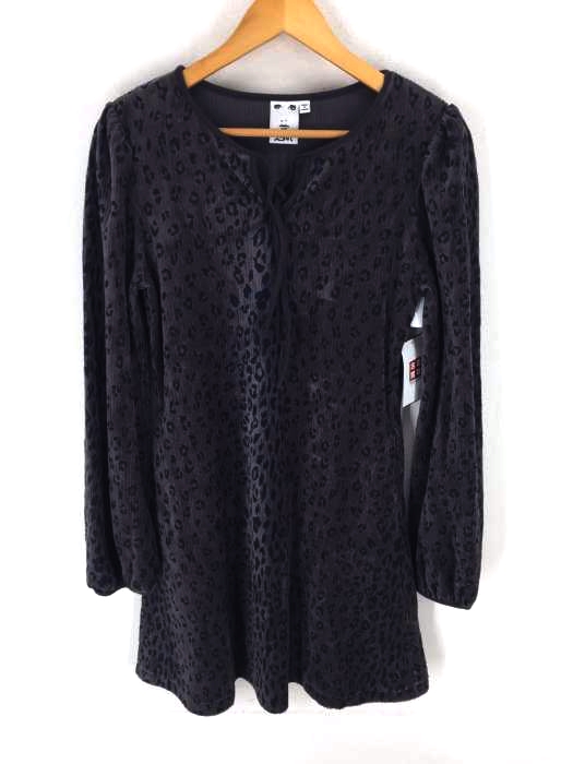 X-girl（エックスガール） LEOPARD PUFF SLEEVE DRESS レディース ワンピース