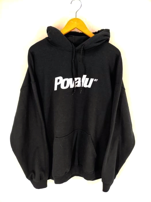 poval（ポアヴァール） ロゴプリントプルオーバーパーカー メンズ トップス