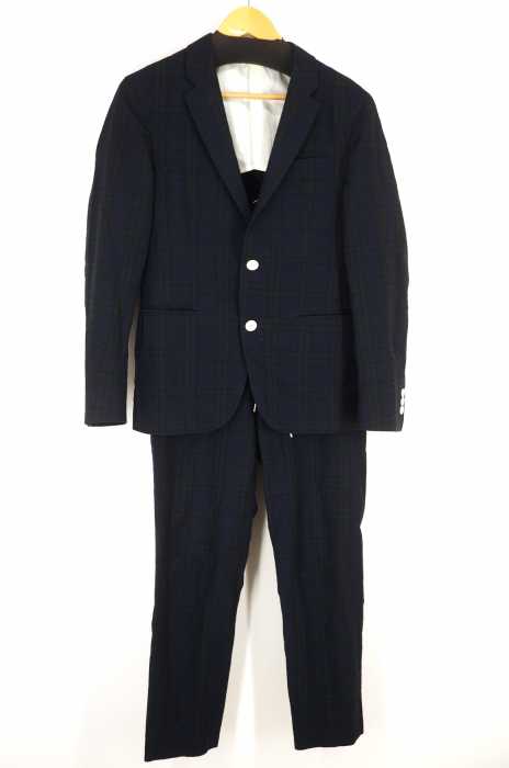 UNITED ARROWS green label relaxing (ユナイテッドアローズグリーンレーベルリラクシング) W/MOHAIR WASHED 2B ジャケット パンツ ブラックウォッチ メンズ セットアップ