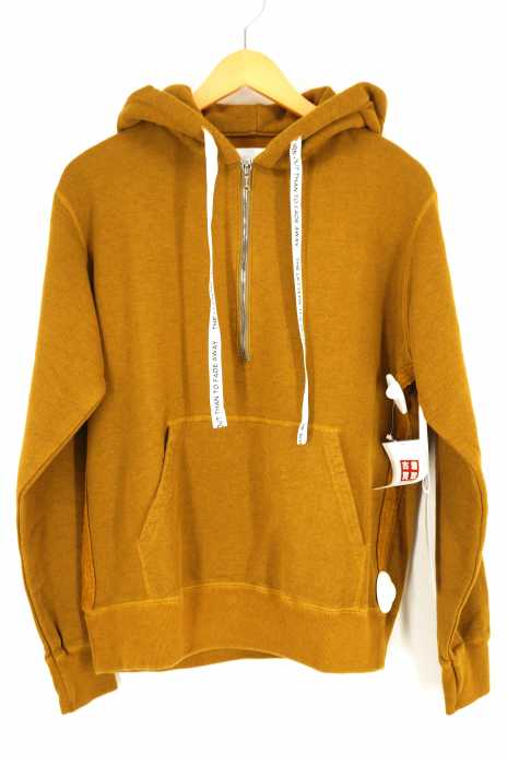 The Letters (ザレターズ) Side Reversed Half Zip Hooded Sweat メンズ トップス